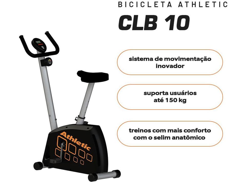 Bicicleta Ergométrica Athletic CLB 10 Magnética 150kg - 7
