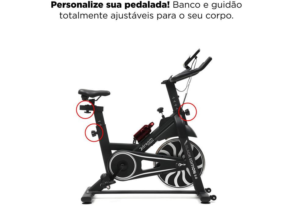 Bicicleta Ergométrica Dream Fitness Spinning Black Edition 3.0 120kg - 2