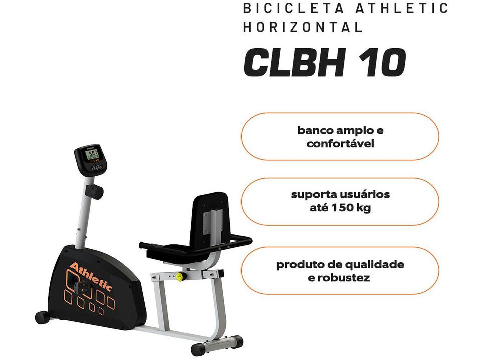 Bicicleta Ergométrica Horizontal Athletic CLBH10 Magnética 150kg - 5