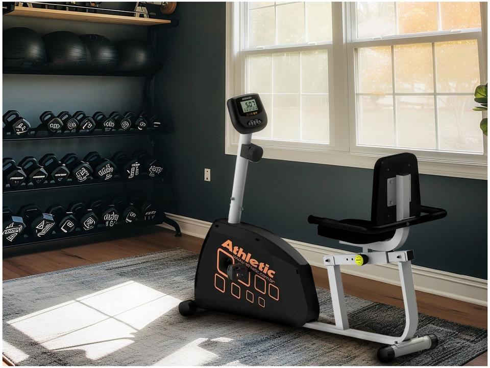 Bicicleta Ergométrica Horizontal Athletic CLBH10 Magnética 150kg - 1