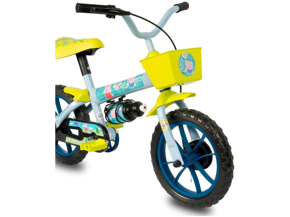 Bicicleta Infantil Aro 12 Verden 10508 Peppa George Azul e Verde com Rodinhas - 6