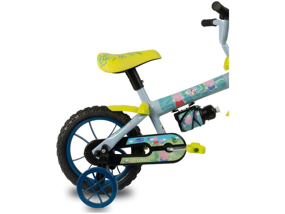 Bicicleta Infantil Aro 12 Verden 10508 Peppa George Azul e Verde com Rodinhas - 5