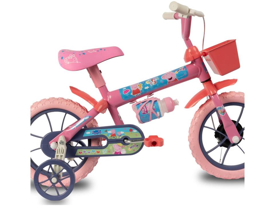 Bicicleta Infantil Aro 12 Verden 10509 Princy Rosa e Roxa com Rodinhas - 5