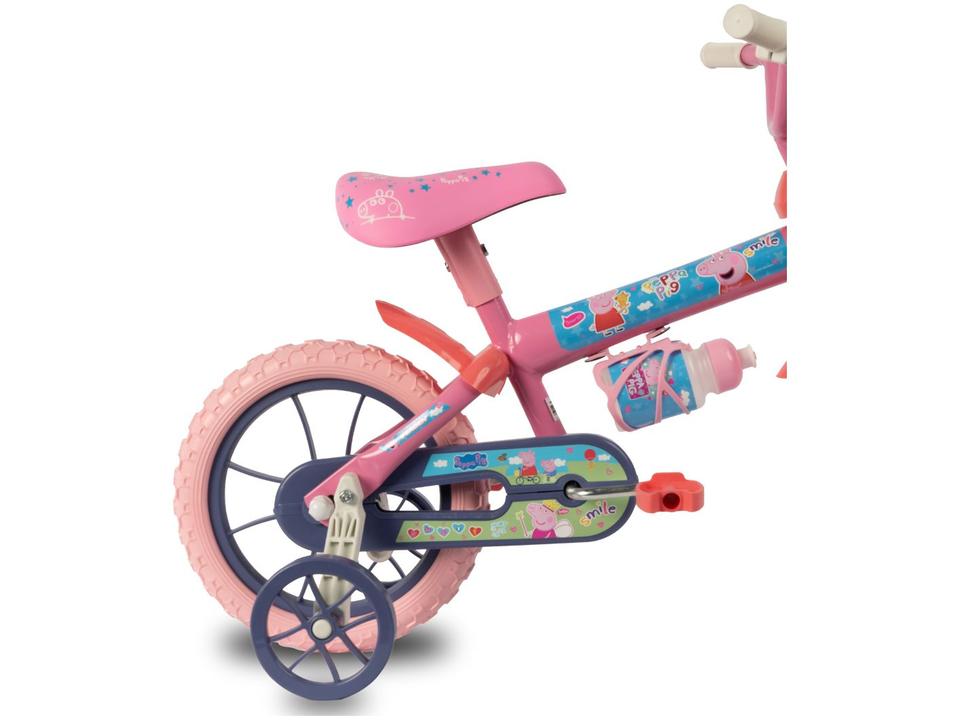 Bicicleta Infantil Aro 12 Verden 10509 Princy Rosa e Roxa com Rodinhas - 3