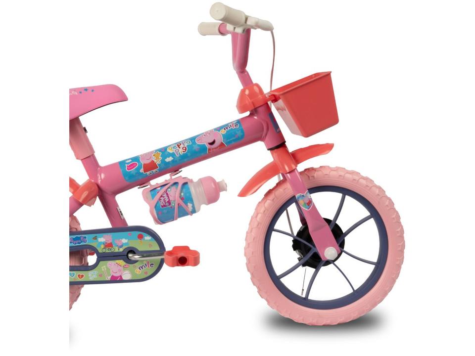 Bicicleta Infantil Aro 12 Verden 10509 Princy Rosa e Roxa com Rodinhas - 4