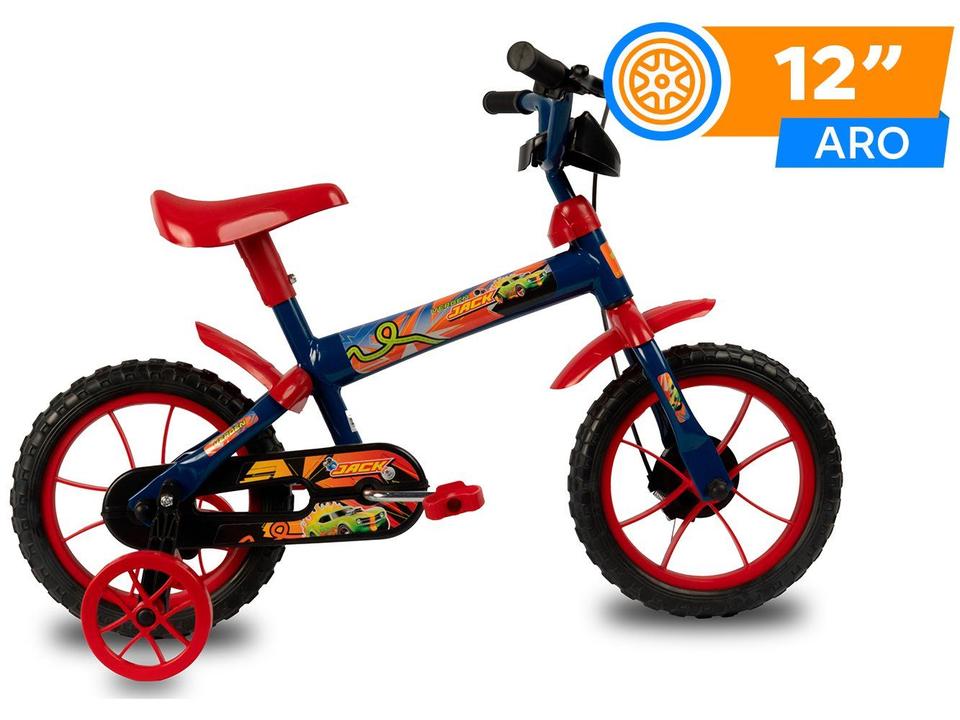 Bicicleta Infantil Aro 12 Verden Bikes Jack Azul e Vermelha com Rodinhas - 1
