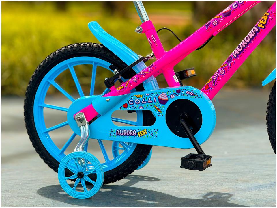 Bicicleta Infantil Aro 16 Colli Aurora Fest - 9