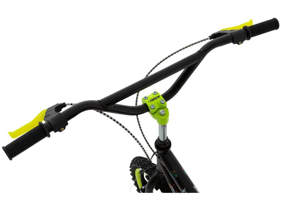 Bicicleta Infantil Aro 16" TK3 Track Flip Fire Preta e Amarela com Banco de Mobilete e Rodinhas Freio V-Brake - 4