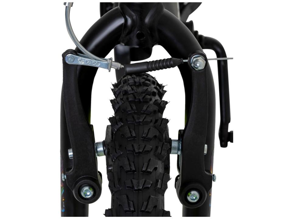 Bicicleta Infantil Aro 16" TK3 Track Flip Fire Preta e Amarela com Banco de Mobilete e Rodinhas Freio V-Brake - 11