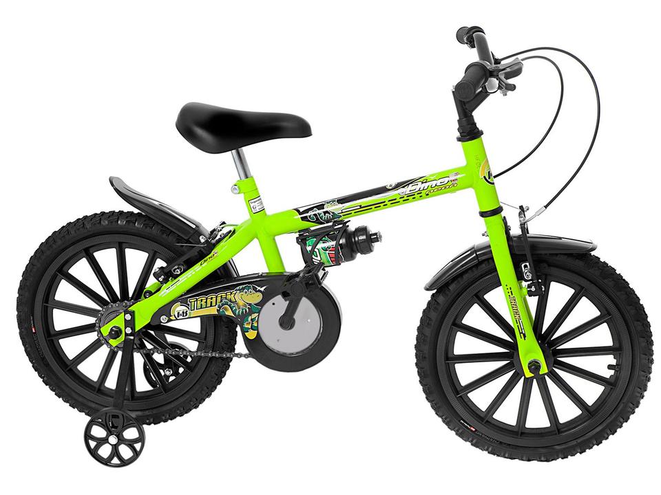 Bicicleta Infantil Aro 16 Track & Bikes Dino Neon - Freio V-Brake