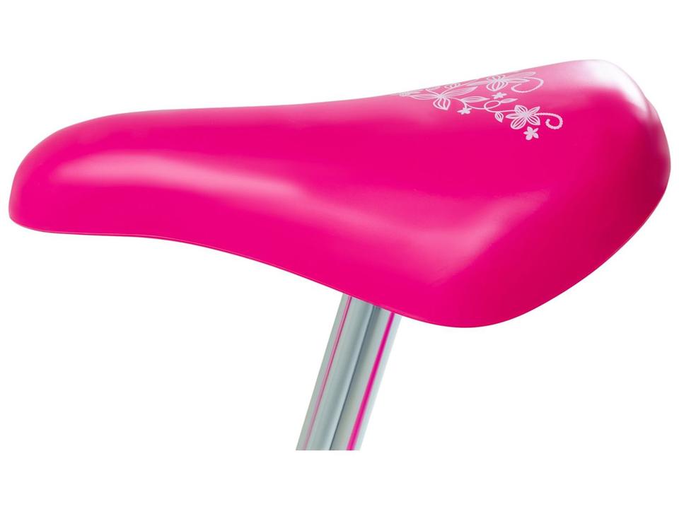 Bicicleta Infantil Aro 16 Track Bikes PINKY WR Branca e Rosa com Rodinhas e Cesta Freio V-Brake - 12