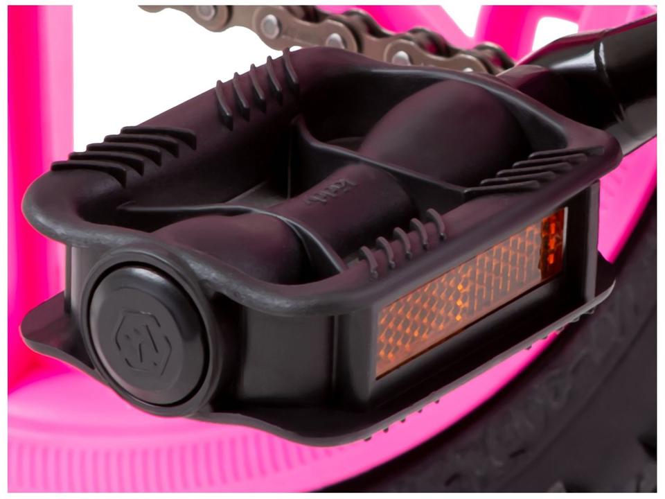 Bicicleta Infantil Aro 16 Track Bikes PINKY WR Branca e Rosa com Rodinhas e Cesta Freio V-Brake - 18