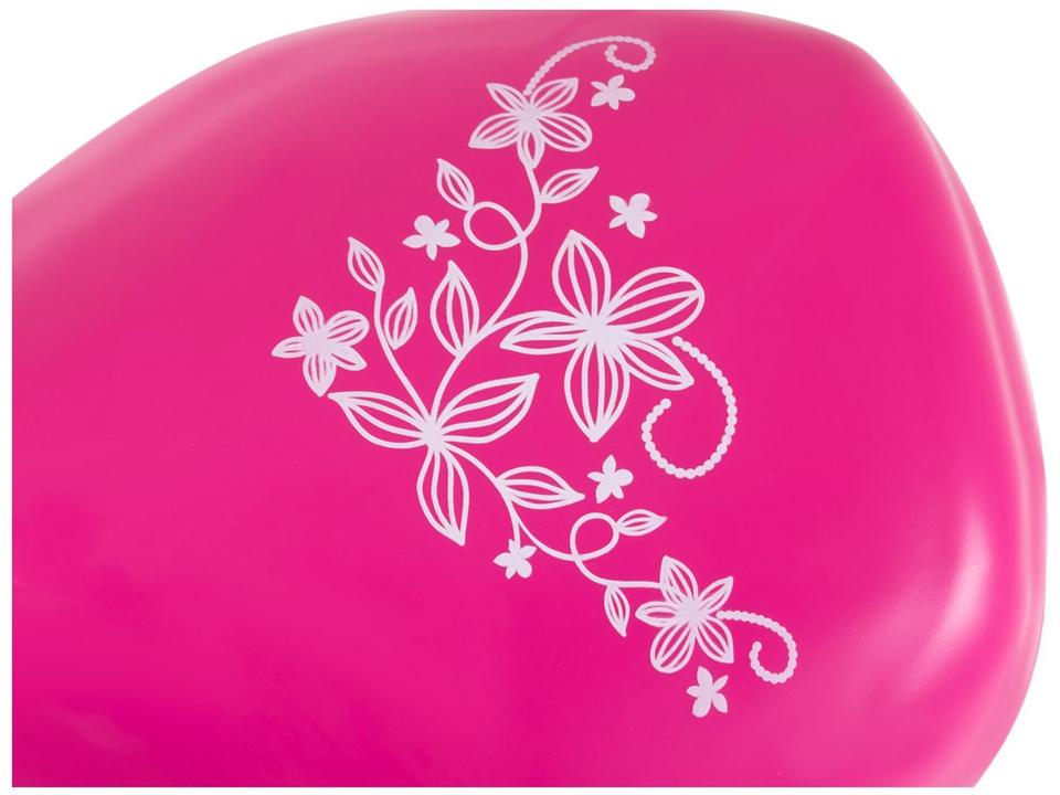 Bicicleta Infantil Aro 16 Track Bikes PINKY WR Branca e Rosa com Rodinhas e Cesta Freio V-Brake - 13