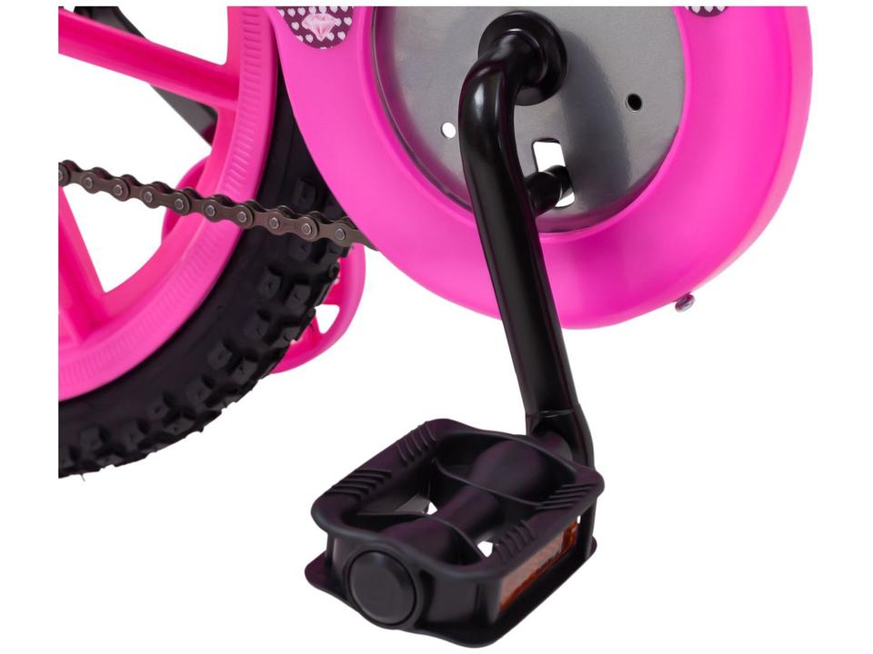 Bicicleta Infantil Aro 16 Track Bikes PINKY WR Branca e Rosa com Rodinhas e Cesta Freio V-Brake - 17