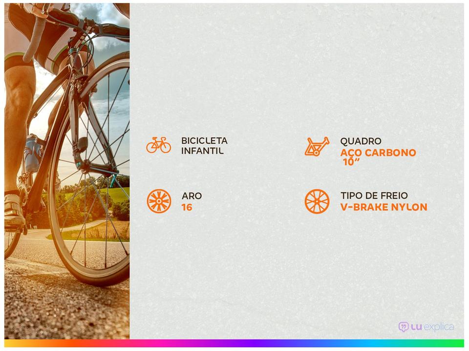 Bicicleta Infantil Aro 16 Track Bikes PINKY WR Branca e Rosa com Rodinhas e Cesta Freio V-Brake - 1