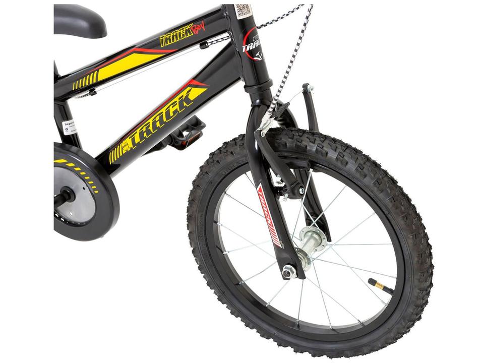 Bicicleta Infantil Aro 16 Track & Bikes Track Boy Preto e Amarelo com Rodinhas Freio V-Brake - 5