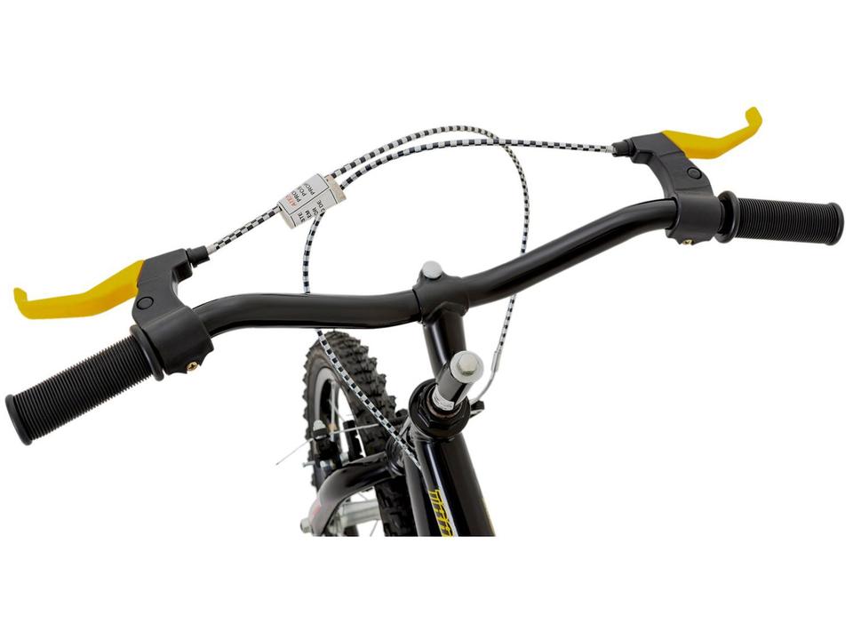 Bicicleta Infantil Aro 16 Track & Bikes Track Boy Preto e Amarelo com Rodinhas Freio V-Brake - 3