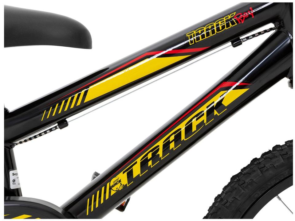 Bicicleta Infantil Aro 16 Track & Bikes Track Boy Preto e Amarelo com Rodinhas Freio V-Brake - 6