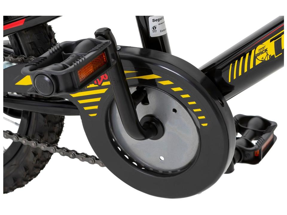 Bicicleta Infantil Aro 16 Track & Bikes Track Boy Preto e Amarelo com Rodinhas Freio V-Brake - 8
