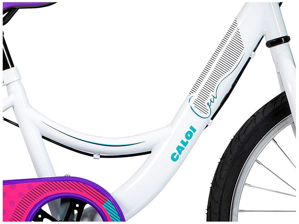 Bicicleta Infantil Aro 20 Caloi Ceci Branca - 8