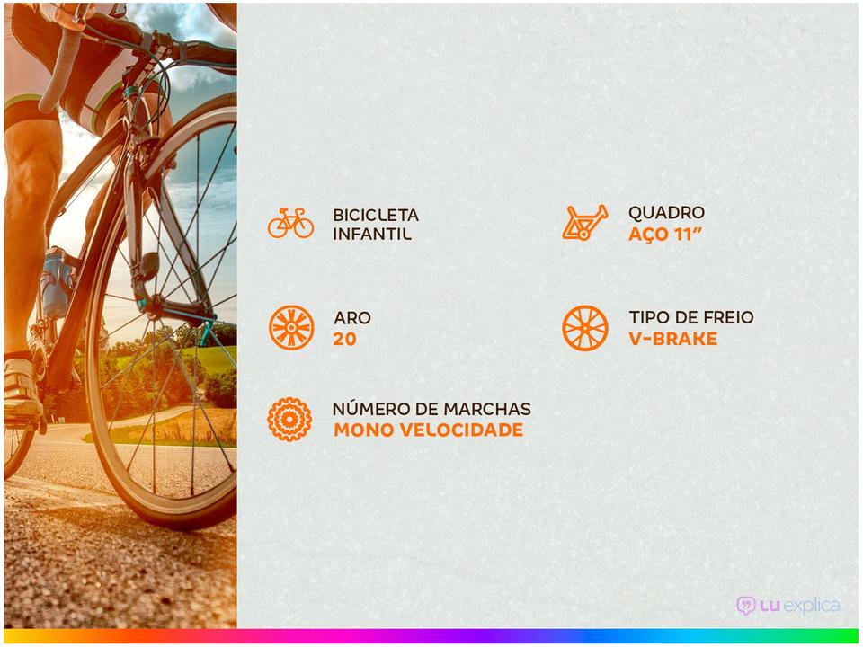 Bicicleta Infantil Aro 20 Caloi Ceci Branca - 1