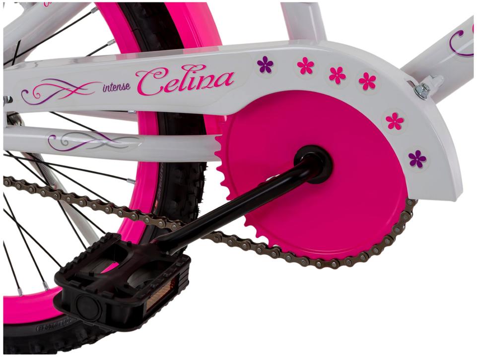 Bicicleta Infantil Aro 20" Colli Celina Branco com Cestinha Freio V-Brake - 11