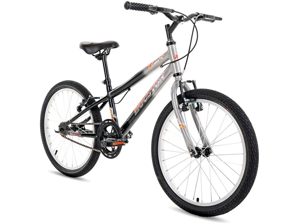 Bicicleta Infantil Aro 20” Houston Zum - Prata e Preta Freio V-Brake - 3
