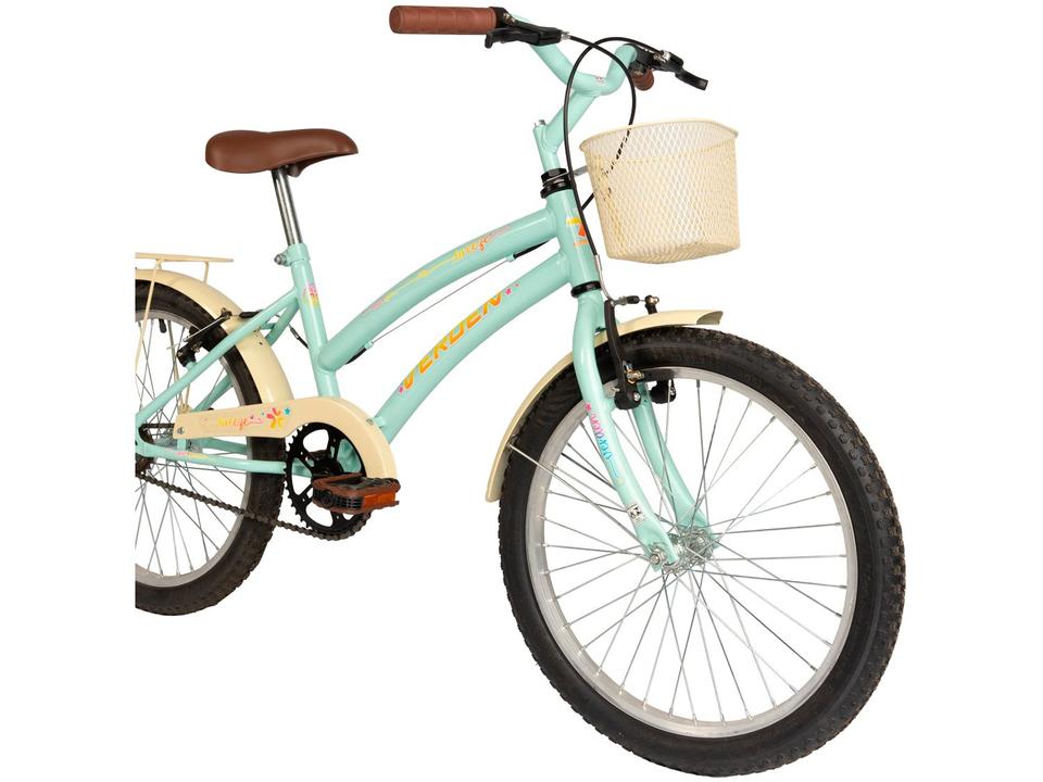 Bicicleta Infantil Aro 20" Verden Breeze Menta e Bege com Cestinha Freio V-Brake - 5