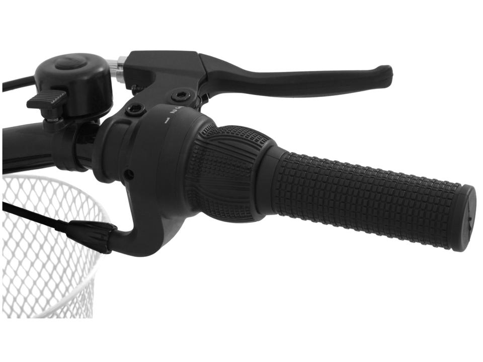 Bicicleta Infantil Aro 24 Caloi Ceci T13R24V21 - Branca com Cesta 21 Marchas Freio V-Brake - 6