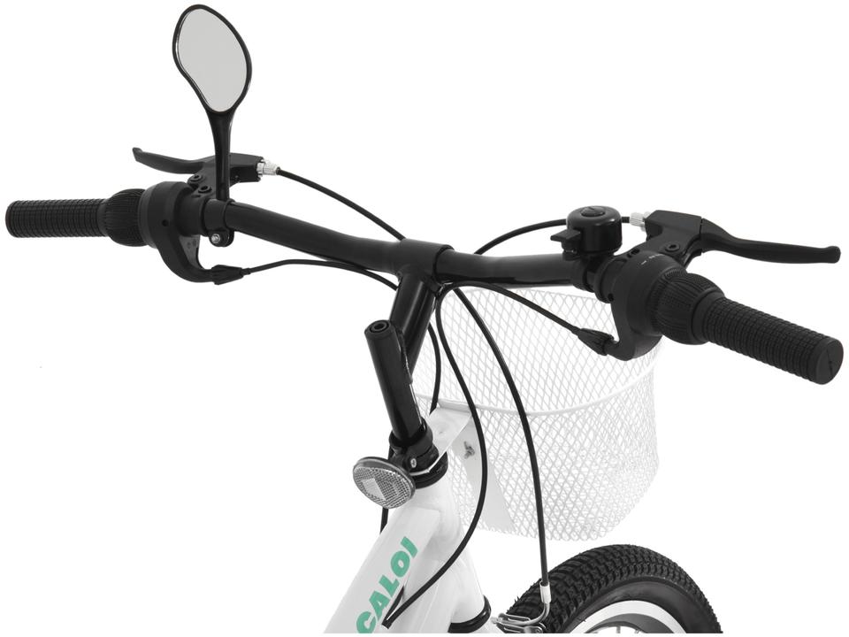 Bicicleta Infantil Aro 24 Caloi Ceci T13R24V21 - Branca com Cesta 21 Marchas Freio V-Brake - 4