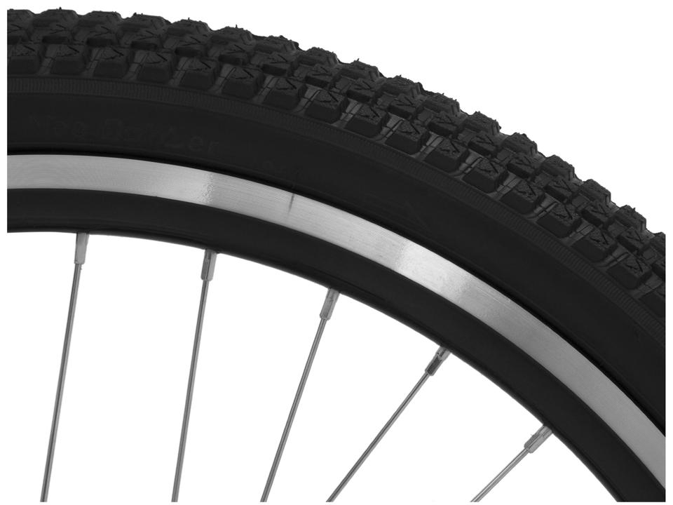 Bicicleta Infantil Aro 24 Caloi Ceci T13R24V21 - Branca com Cesta 21 Marchas Freio V-Brake - 12