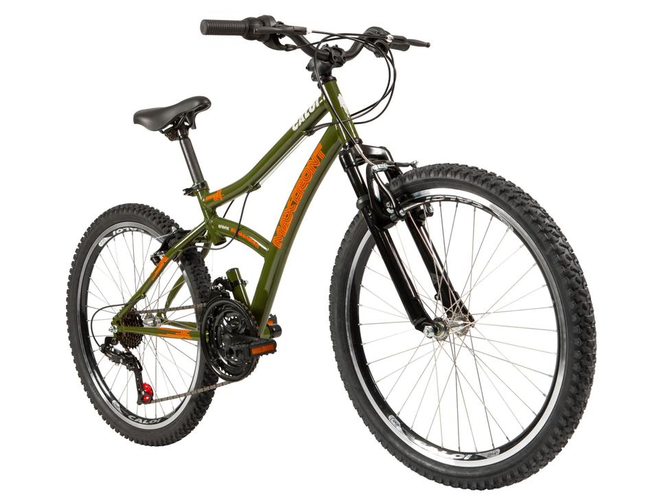 Bicicleta Infantil Aro 24 Caloi Max Front Verde 21 Marchas Freio V-Brake - 3