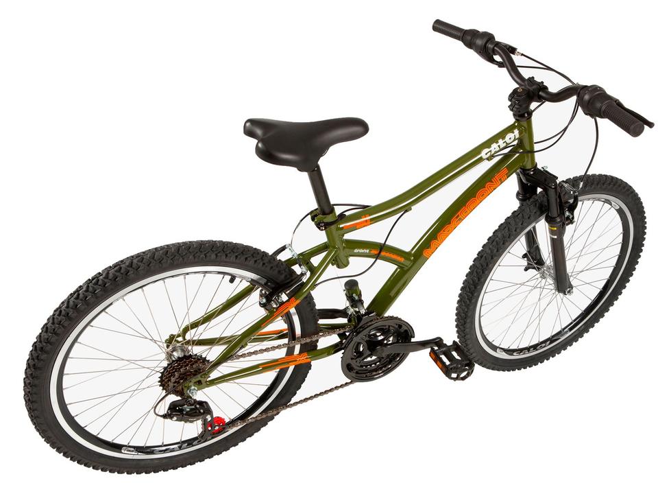 Bicicleta Infantil Aro 24 Caloi Max Front Verde 21 Marchas Freio V-Brake - 4