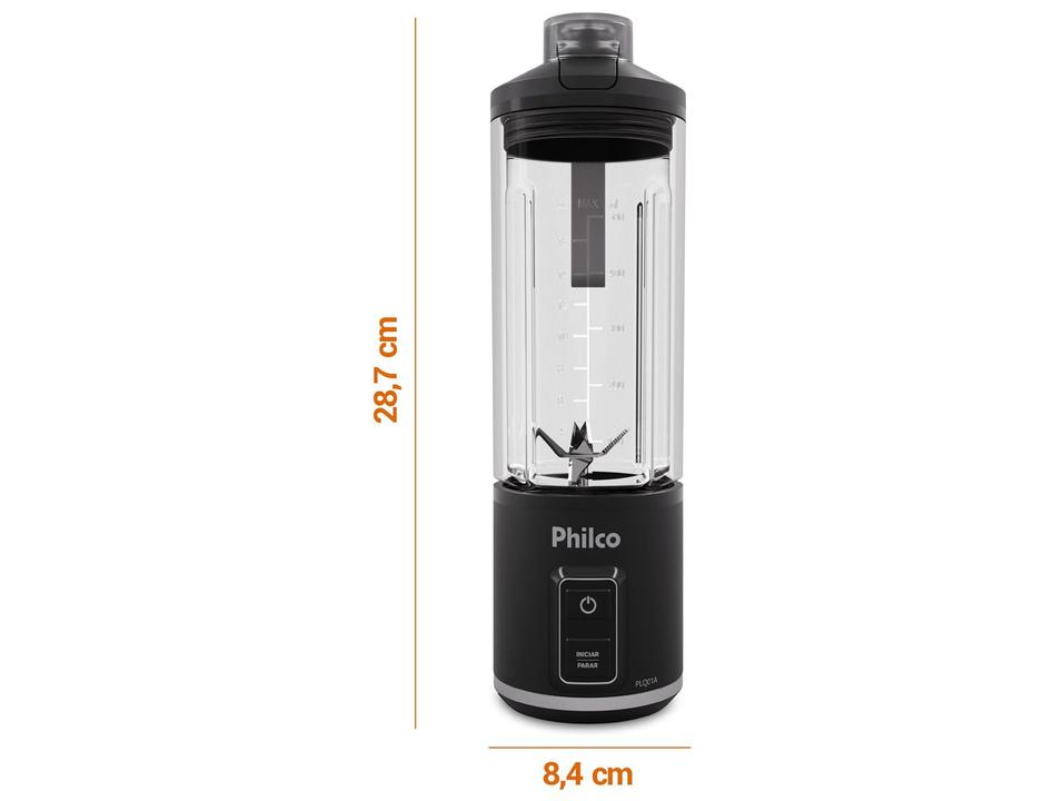 Blender Portátil Philco 700ml Sem Fio 120W PLQ01A - 17