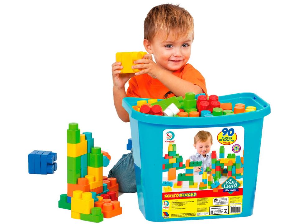 Blocos de Montar Block Box Meninos Cardoso Toys - 1