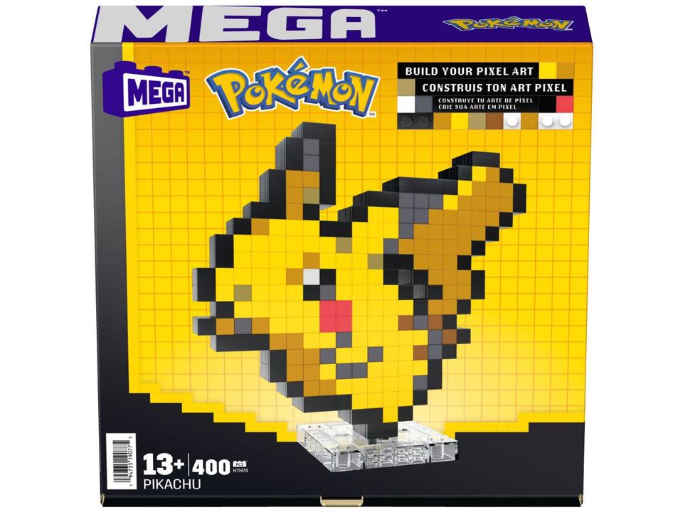 Blocos de Montar Mega Pokémon Pikachú Estilo Retrô - 4