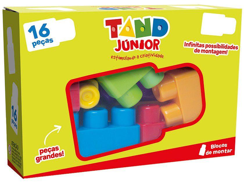 Blocos de Montar Tand Júnior Toyster Brinquedos - 16 Peças