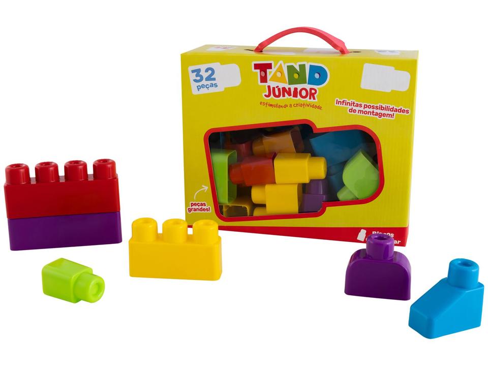 Blocos de Montar Tand Júnior Toyster Brinquedos - 32 Peças