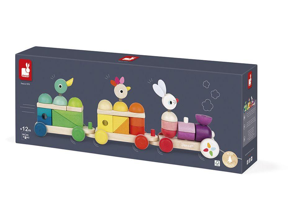 Blocos de Montar Trem Gigante Janod  27 Peças - 8