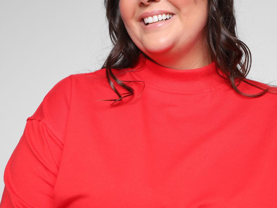 Blusa Moletinho Vista Magalu Manga Bufante - 4