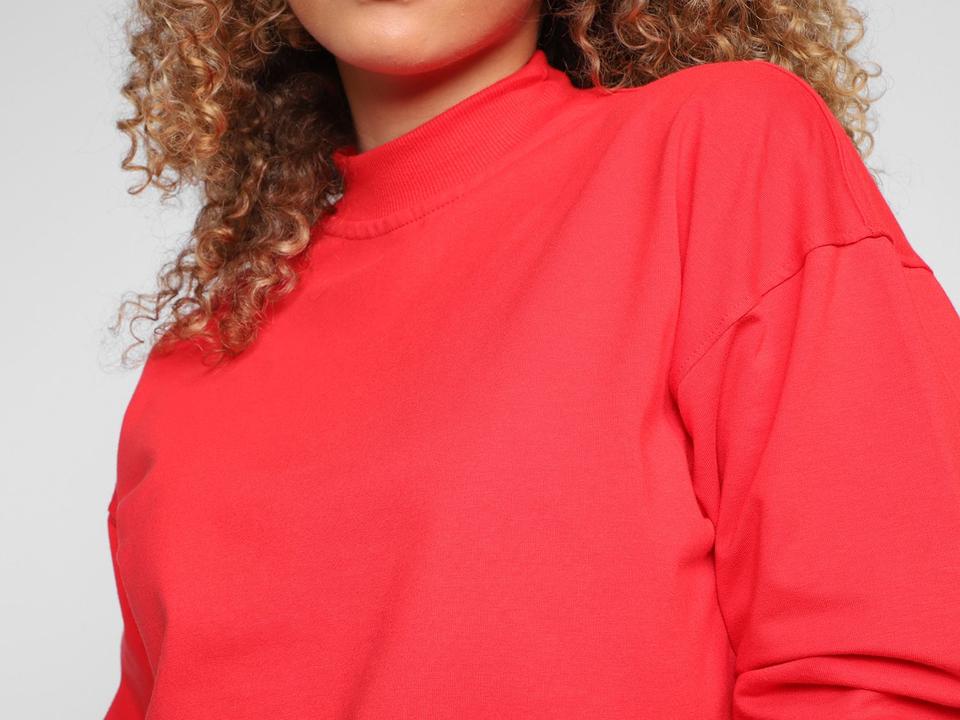 Blusa Moletinho Vista Magalu Manga Bufante - 5