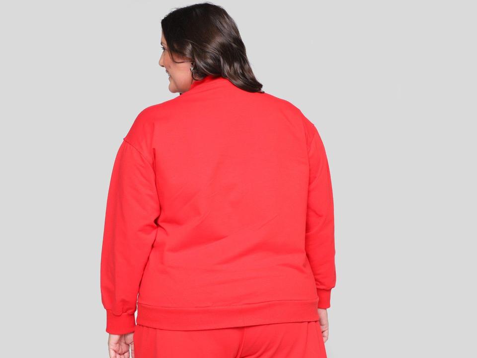 Blusa Moletinho Vista Magalu Manga Bufante - 1