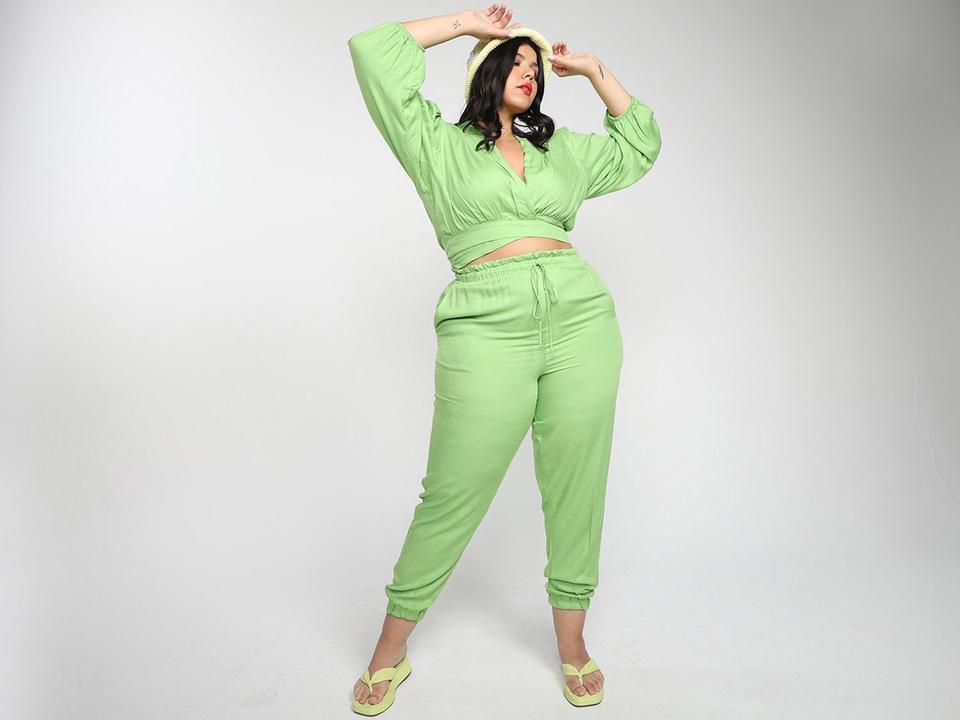 Blusa Vista Magalu Manga Bufante Decote Amarração - 7