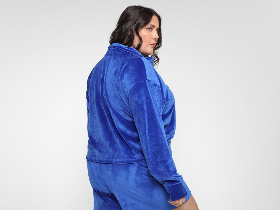 Blusa Vista Magalu Meio Zíper Veludo Cotelê - 1