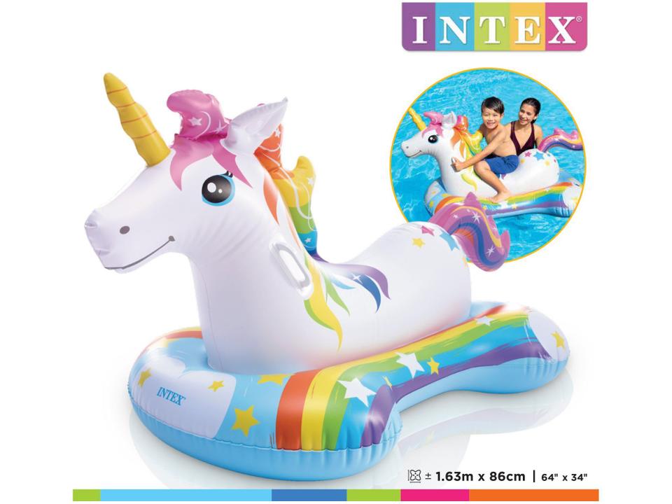 Boia Bote Inflável Unicórnio Summer 57552 Intex - 2