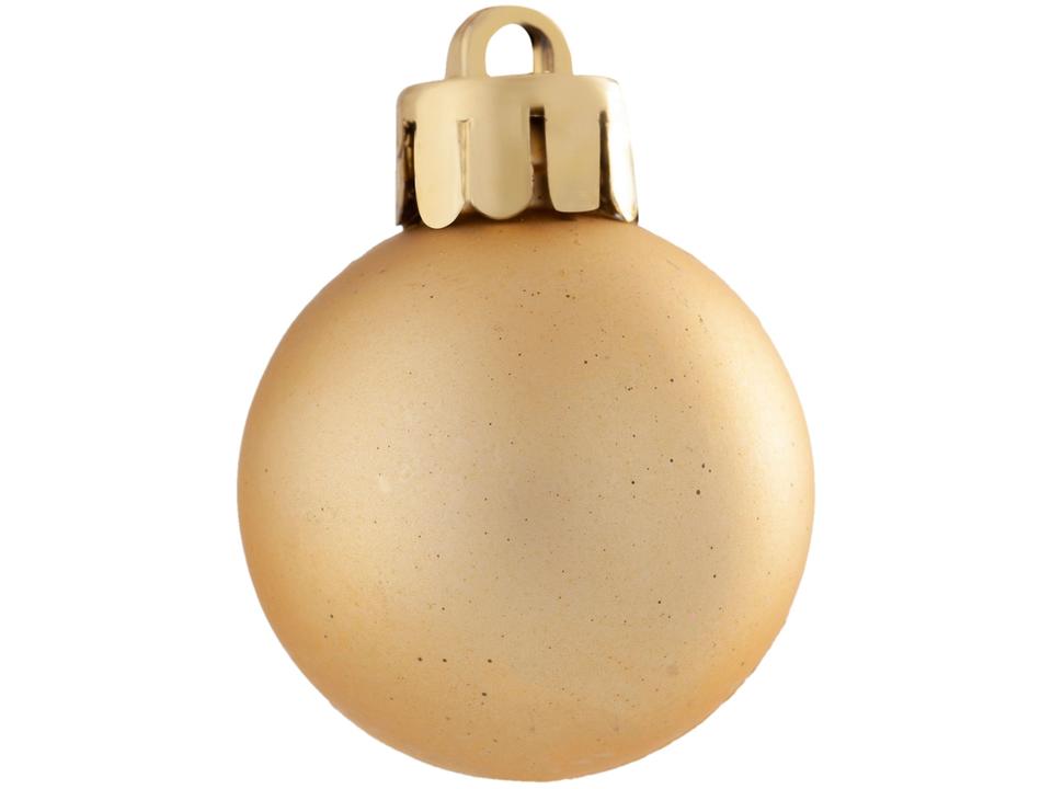 Bola de Natal Ouro 7cm 8 Unidades Cromus - 1613086 - 3