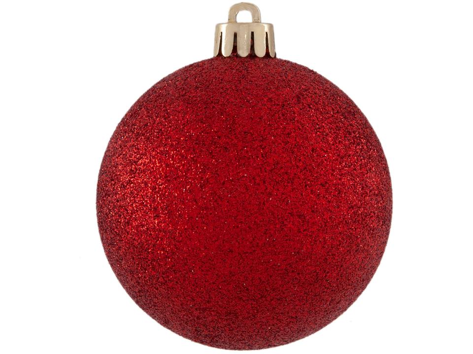 Bola de Natal Vermelho 7cm 8 Unidades Cromus - 1613089 - 4