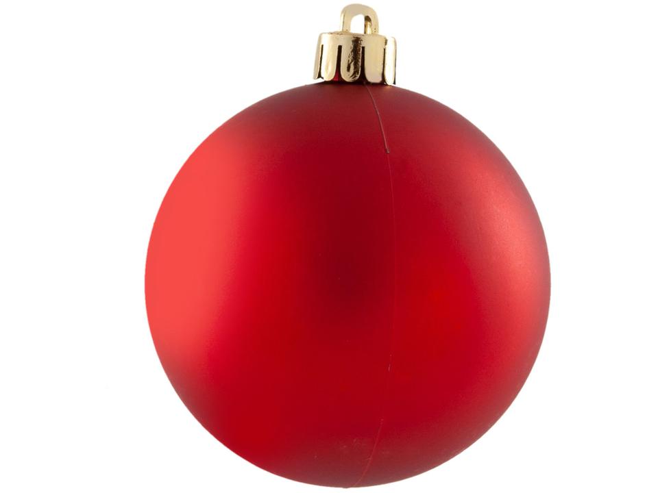 Bola de Natal Vermelho 7cm 8 Unidades Cromus - 1613089 - 2