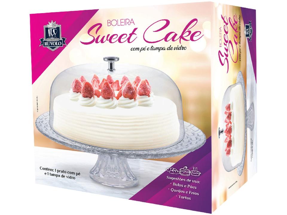 Boleira de Vidro com Tampa Ruvolo Sweet Cake 30cm - 1