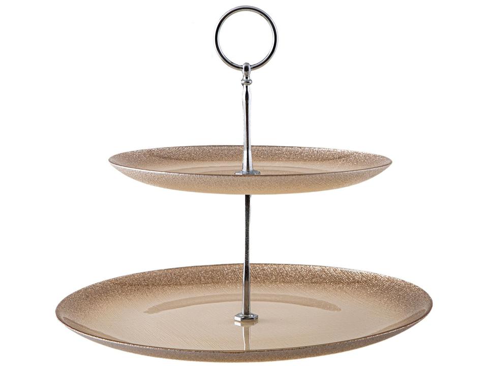 Boleira de Vidro Nell Gold 29cm - 2